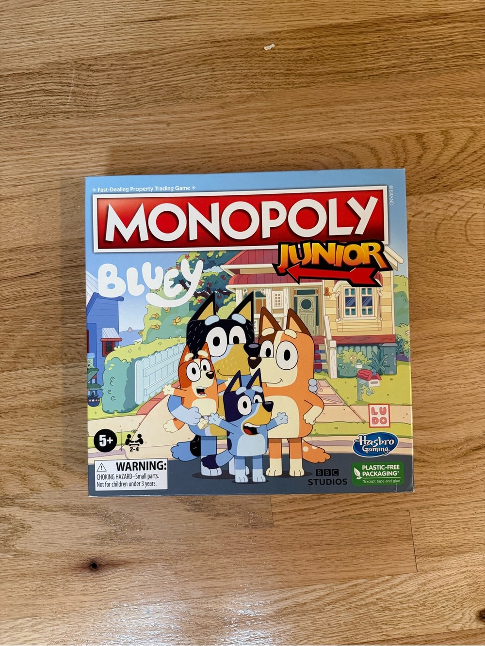 Hasbro Monopoly Junior Bluey Family Board Game - Blue, Tan